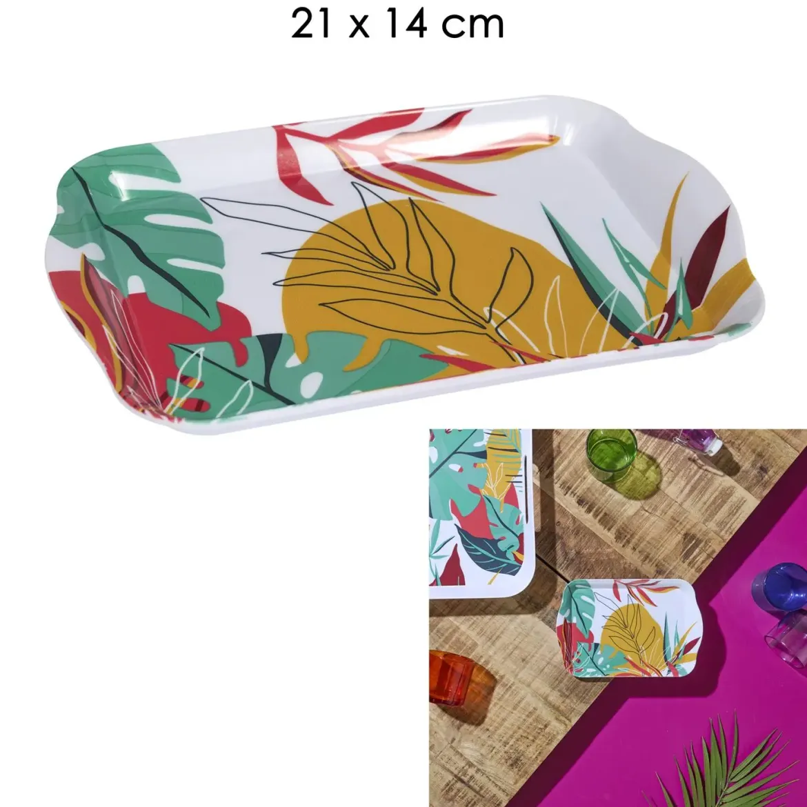 PLATEAU PARADIS EXOTIQUE 21X14CM