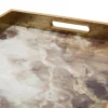 PLATEAU RECTANGLE CALVI EFFET MARBRE NOIR D.44.7X31.6CM