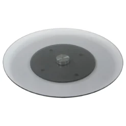 PLATEAU TOURNANT VERRE ALUMINUM D.45CM