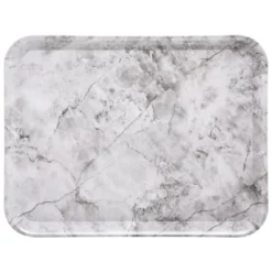 PLATEAU 33X43CM MARBRE BLANC