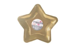 2 PLATEAUX PRESENTATION ETOILE DORE 32X32CM
