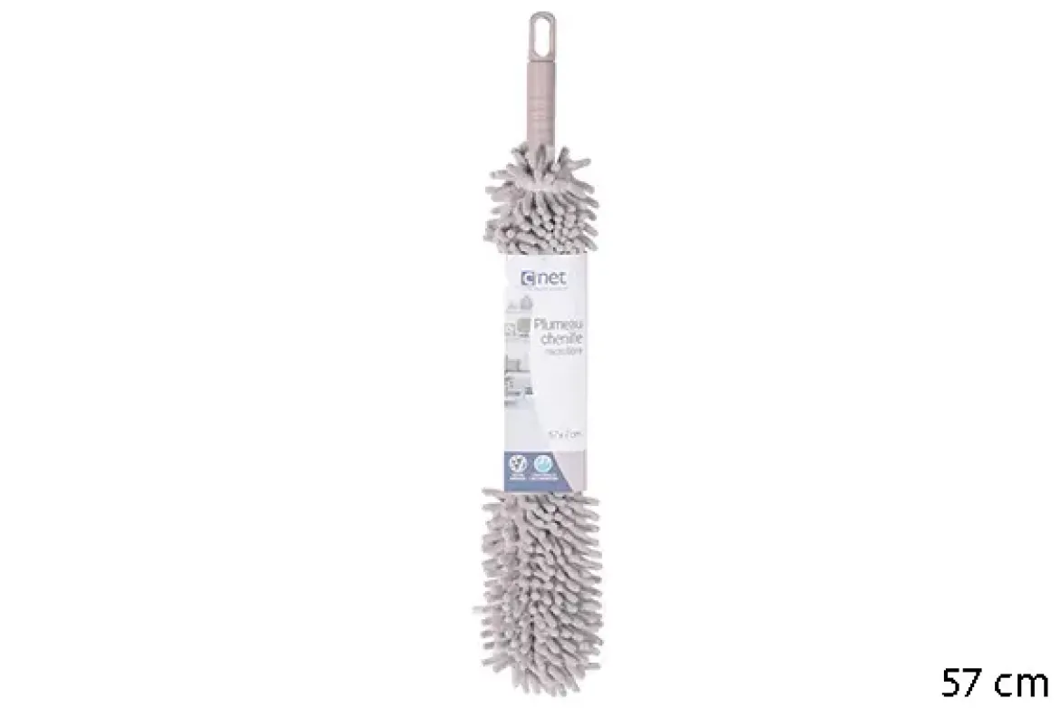PLUMEAU CHENILLE MICROFIBRE 57CM GREGE