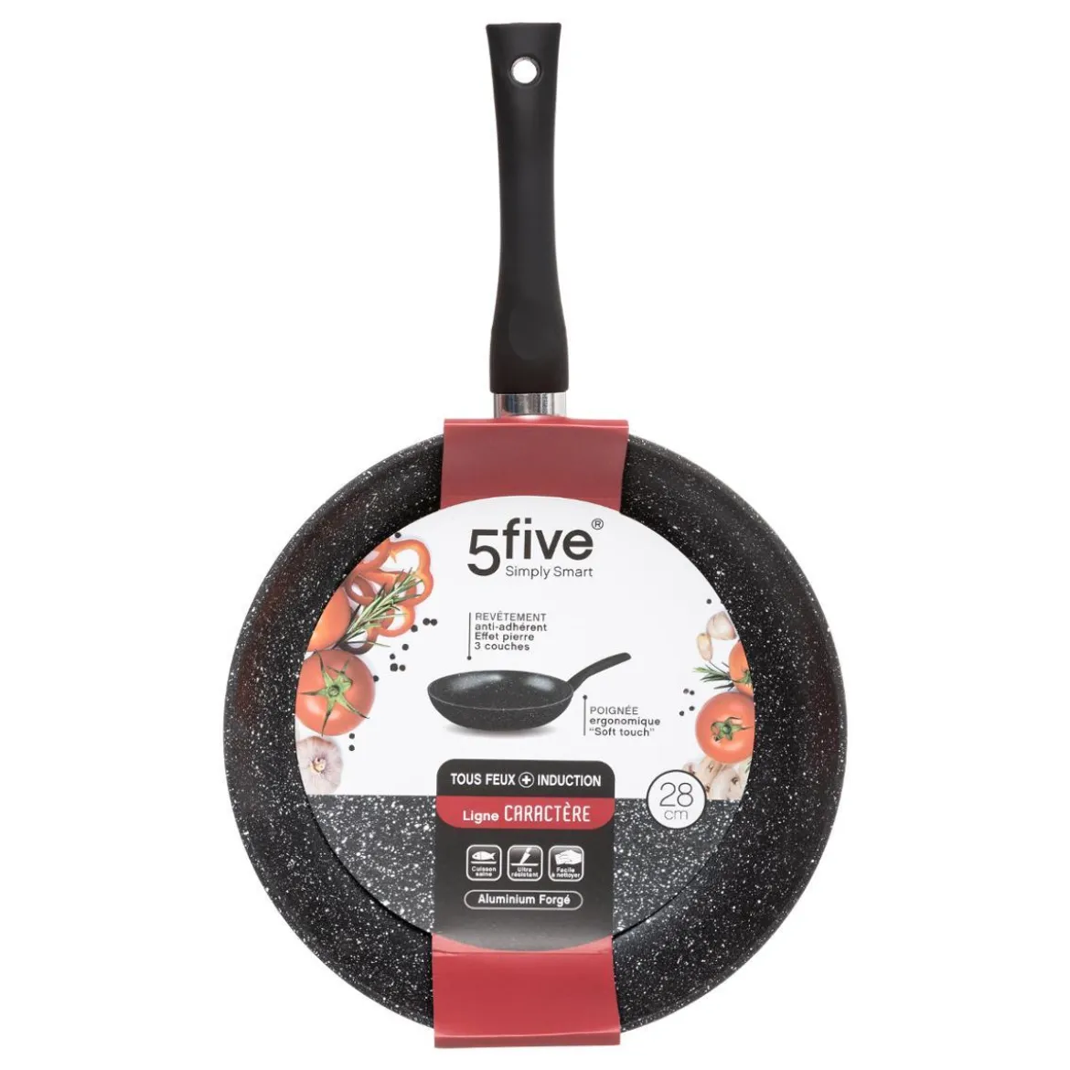 POELE 28CM ALUMINIUM FORGE CARACTERE