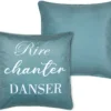 POEME COUSSIN 50X50CM BLEU