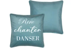 POEME COUSSIN 50X50CM BLEU