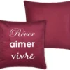POEME COUSSIN 50X50CM BORDEAUX