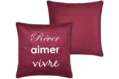 POEME COUSSIN 50X50CM BORDEAUX