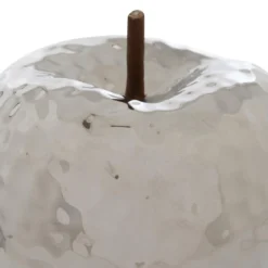 POMME CERAMIQUE PAMELA ARGENT H.14CM