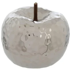 POMME CERAMIQUE PAMELA ARGENT H.14CM