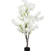 POMMIER POT PLASTIQUE NOIR H.130CM BLANC