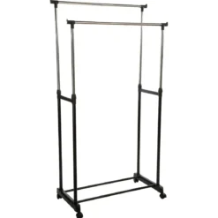PORTANT A VETEMENT DOUBLE BARRE