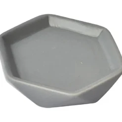 PORTE SAVON GRES FORME LOSANGE GRIS FONCE