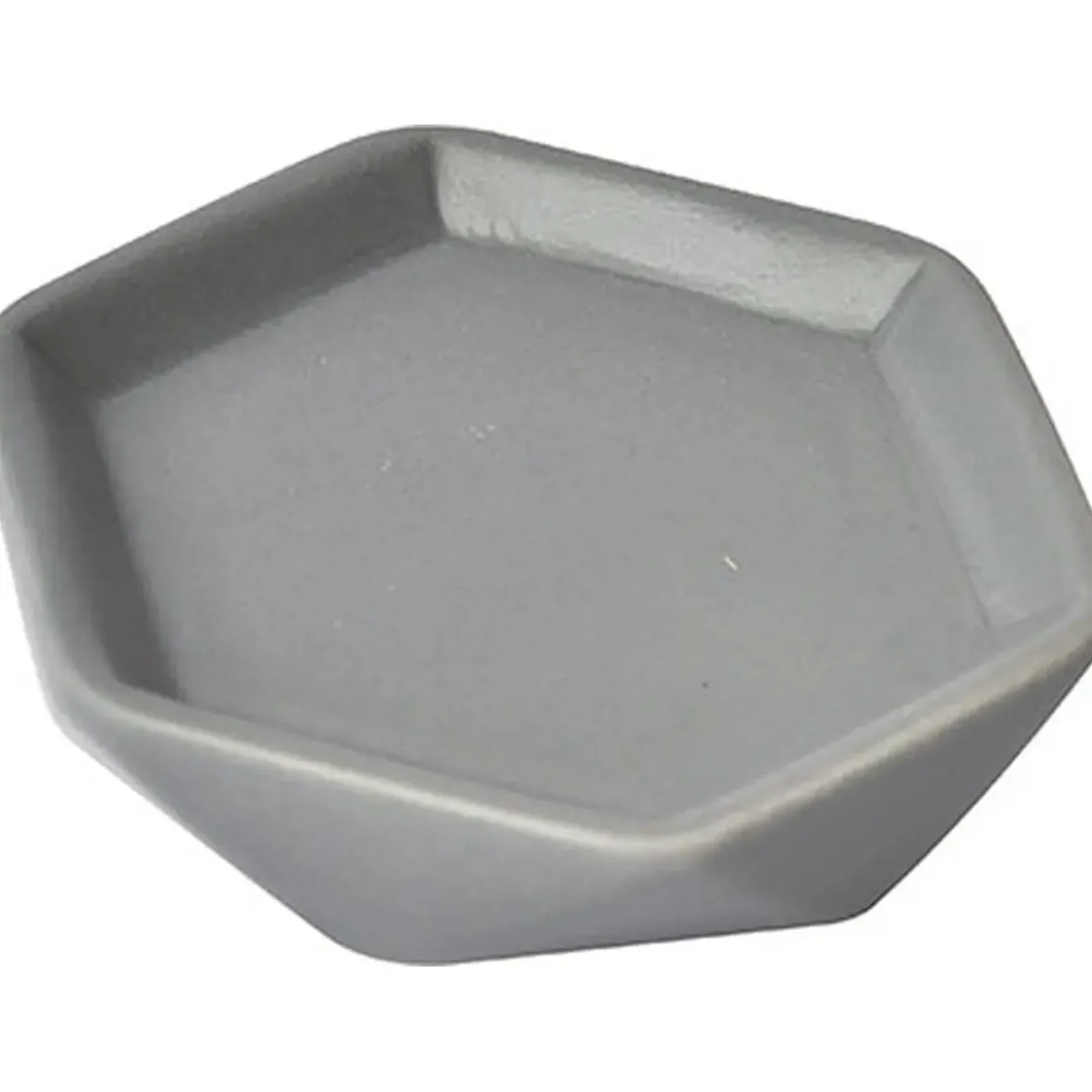 PORTE SAVON GRES FORME LOSANGE GRIS FONCE