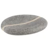 PORTE SAVON OVALE POLYRESINE EFFET PIERRE GRIS
