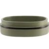 PORTE SAVON POLYRESINE OVAL KAKI NOIR