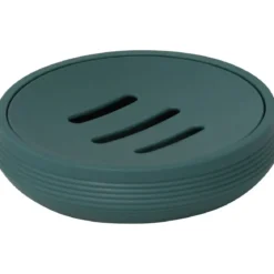 PORTE SAVON STRIE ABS ET RUBBER VERT FONCE