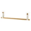 PORTE SERVIETTES 1 BARRE AVEC LANIERES BLANC BAMBOU