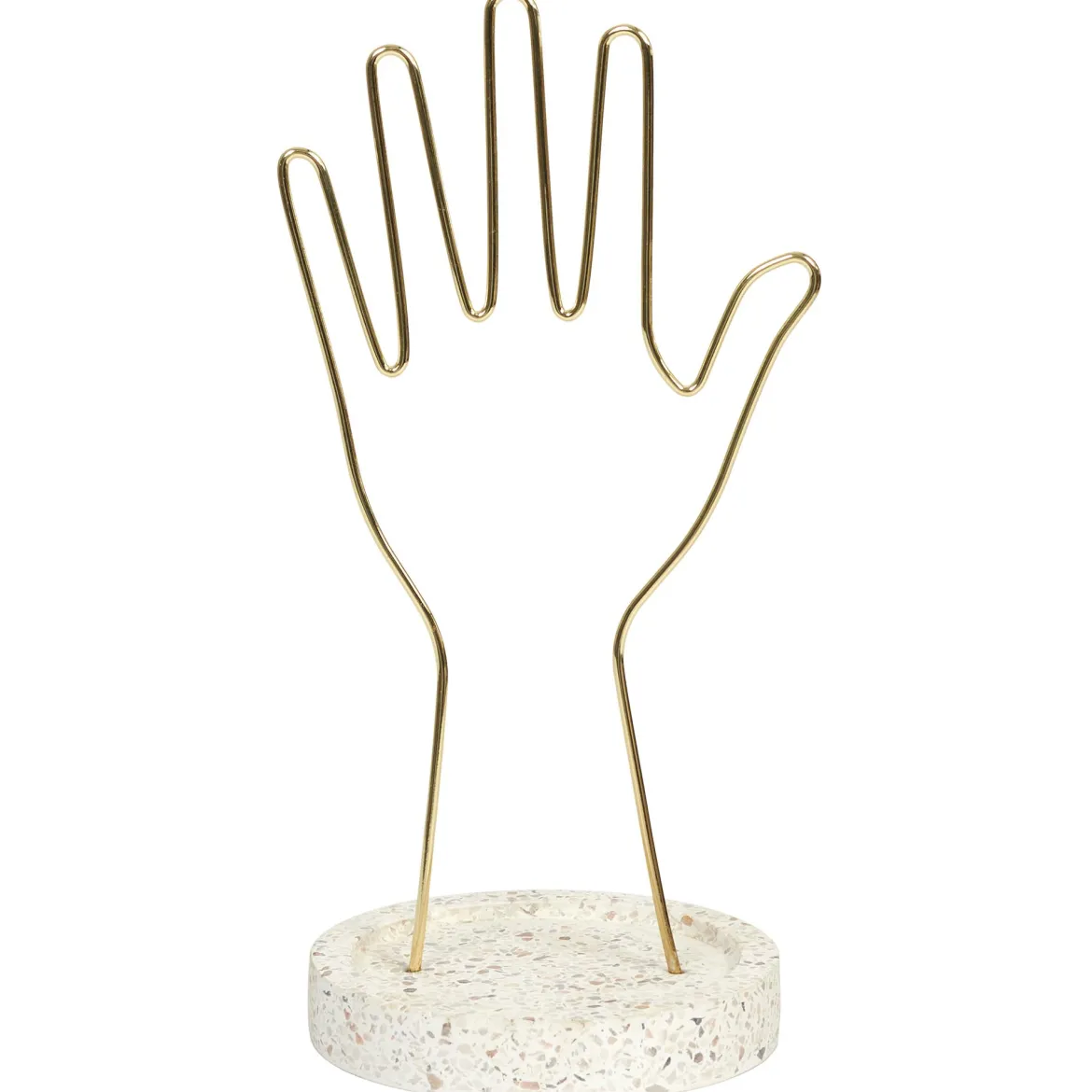 PORTE BIJOUX MAIN METAL SUPPORT TERRAZZO