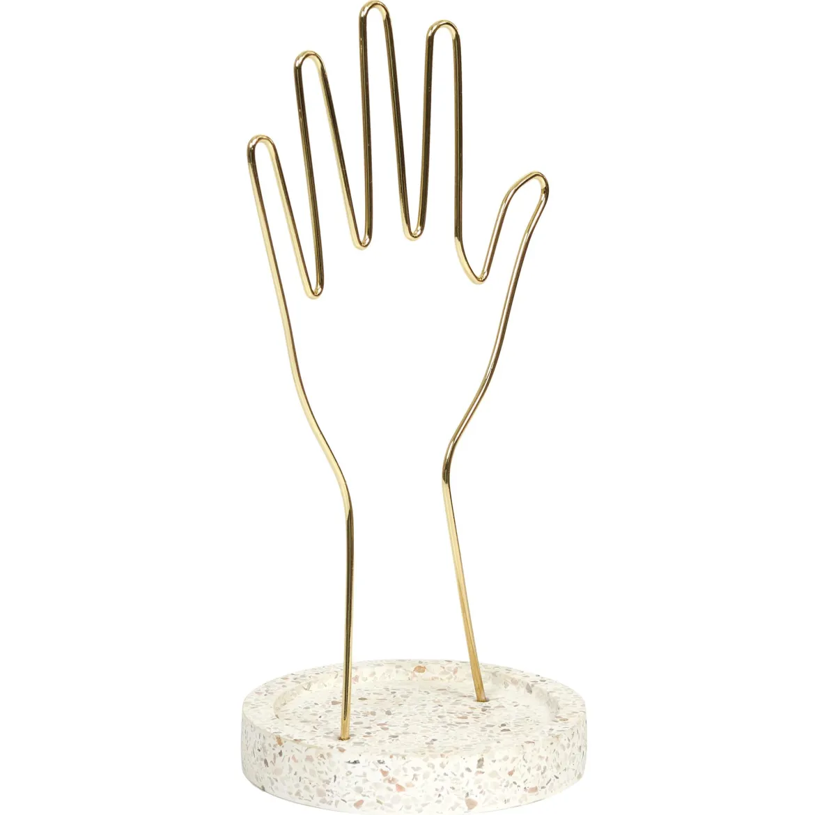 PORTE BIJOUX MAIN METAL SUPPORT TERRAZZO