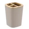 PORTE BROSSE A DENTS RUBBER BAMBOU BEIGE