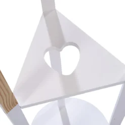 PORTE MANTEAU BOIS ET BLANC