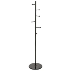 PORTE MANTEAUX BLACKMARBLE ET 6 TIGES METAL NOIR