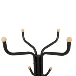 PORTE MANTEAUX 11 TIGES METAL AVEC BOULES BOIS