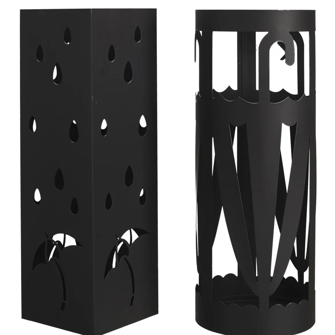 PORTE PARAPLUIES METAL NOIR H.49CM
