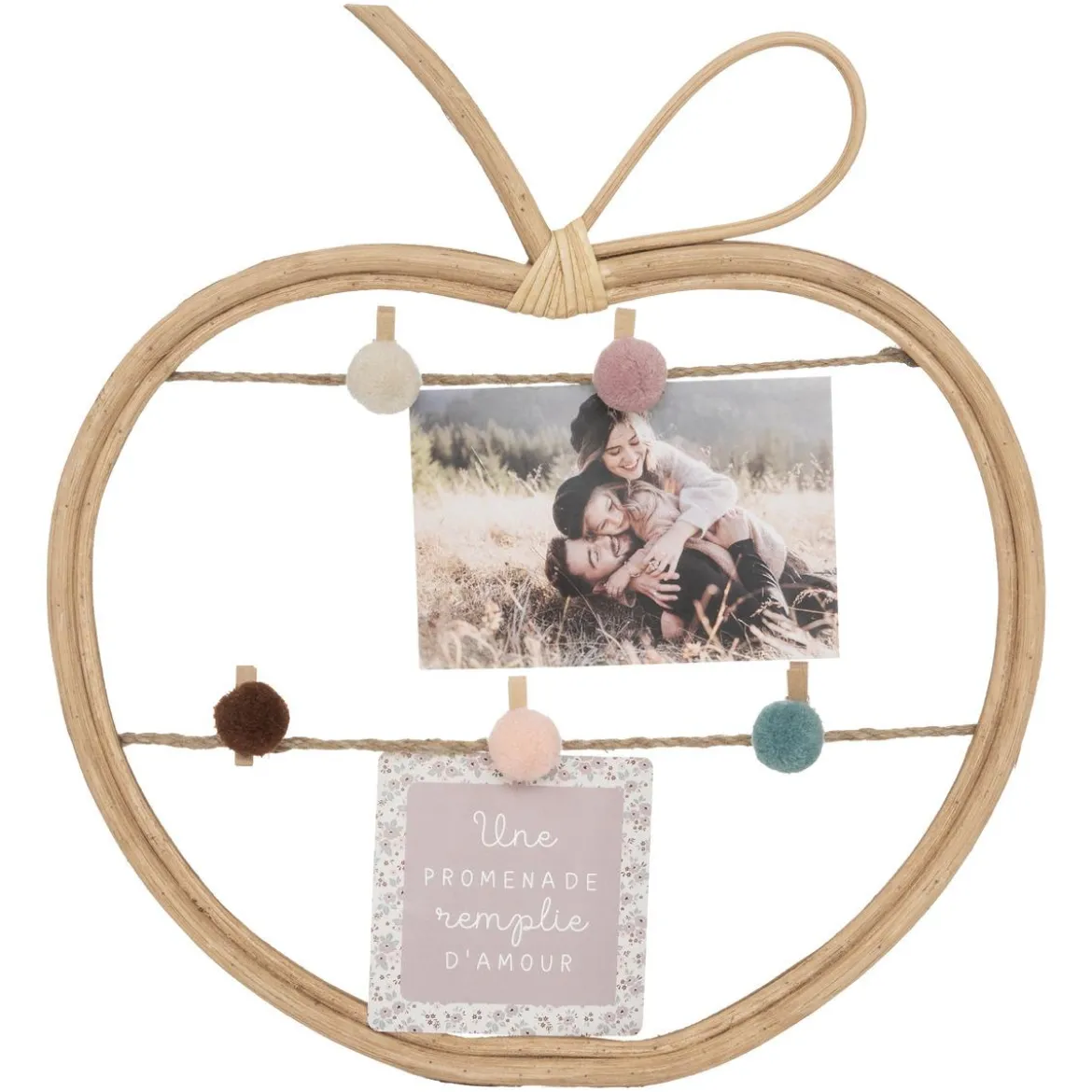 PORTE PHOTO ROTIN CAMPAGNE 35X30CM