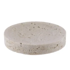 PORTE SAVON EN POLYRESINE FACON TRAVERTIN NATUREL
