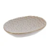 PORTE SAVON GRES LAQUE FACON ECAILLE BEIGE