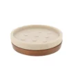 PORTE SAVON POLYRESINE NATUREL ACACIA