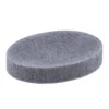 PORTE SAVON POLYRESINE OVALE STRIE GRIS