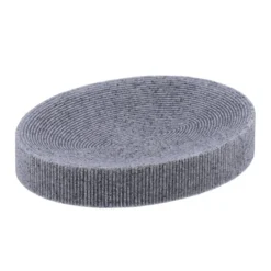 PORTE SAVON POLYRESINE OVALE STRIE GRIS