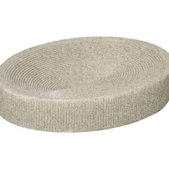 PORTE SAVON POLYRESINE OVAL STRIE NATUREL