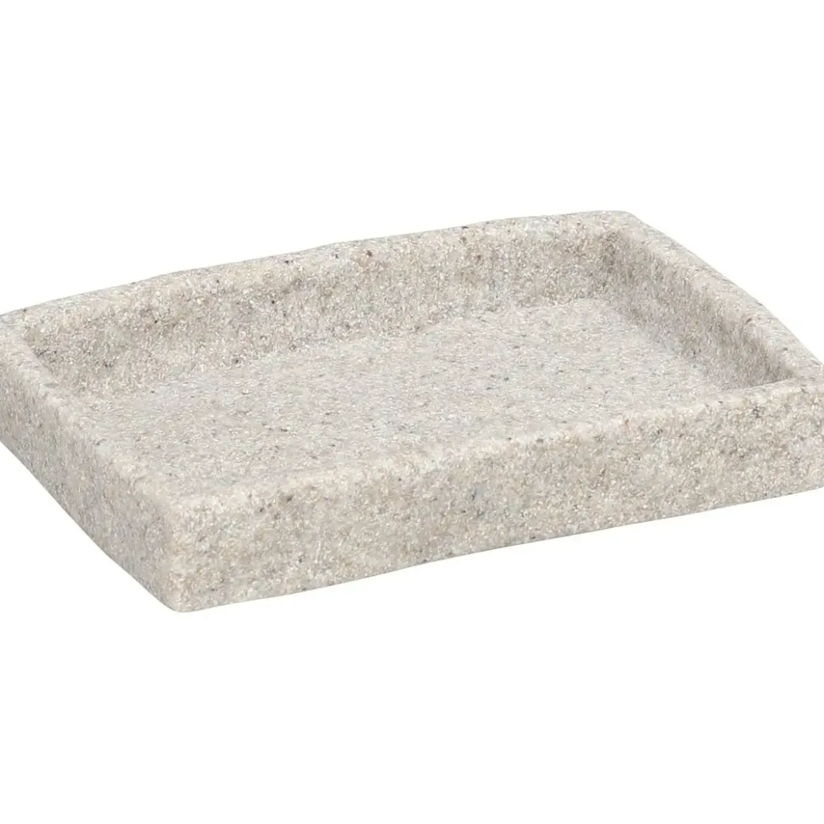 PORTE SAVON POLYRESINE RECTANGULAIRE EFFET PIERRE NATUREL