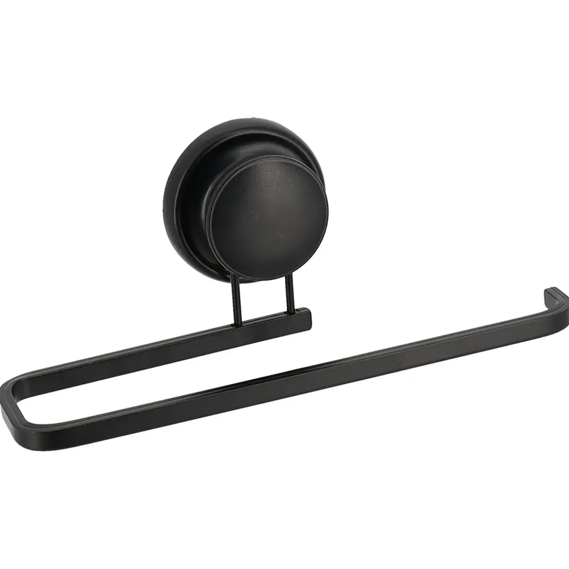 PORTE SERVIETTES ALUMINIUM VENTOUSE NOIR