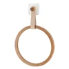 PORTE SERVIETTES BAMBOU LANIERE SIMILI CUIR BEIGE BAMBOU