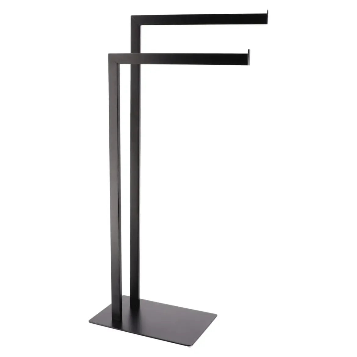 PORTE SERVIETTES METAL 2 BARRES NOIR