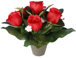 POT BOUTONS DE ROSES 27CM