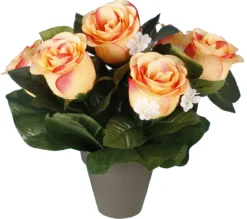 POT BOUTONS DE ROSES 27CM