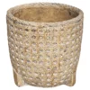 POT CIMENT CANNAGE NATUREL D.12X12CM