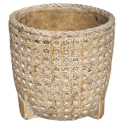 POT CIMENT CANNAGE NATUREL D.12X12CM
