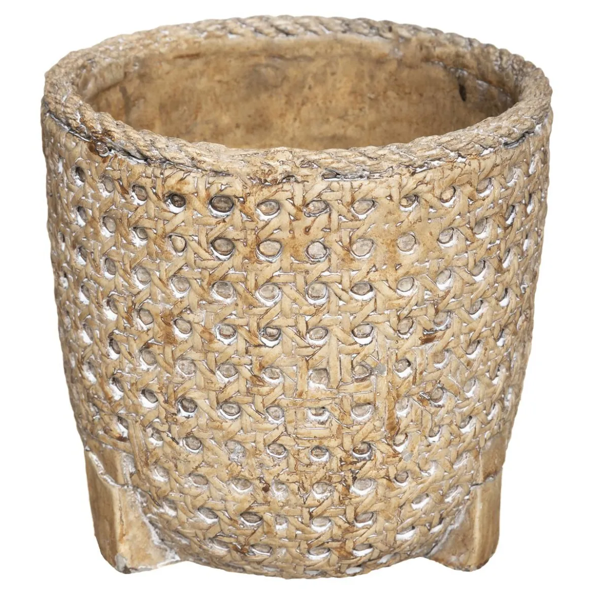 POT CIMENT CANNAGE NATUREL D.12X12CM