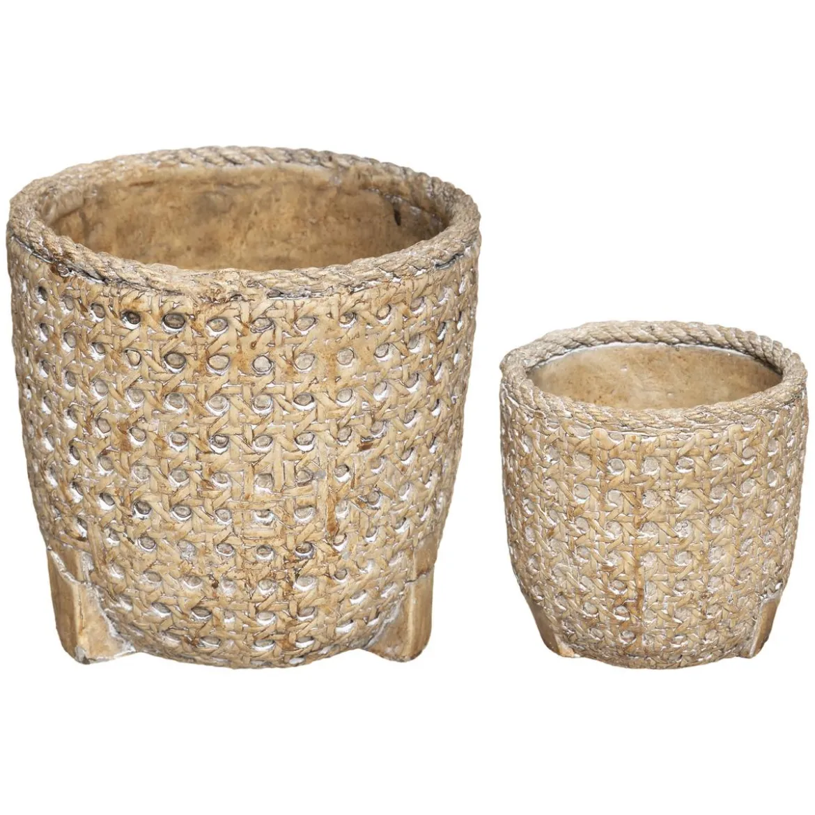 POT CIMENT CANNAGE NATUREL D.12X12CM