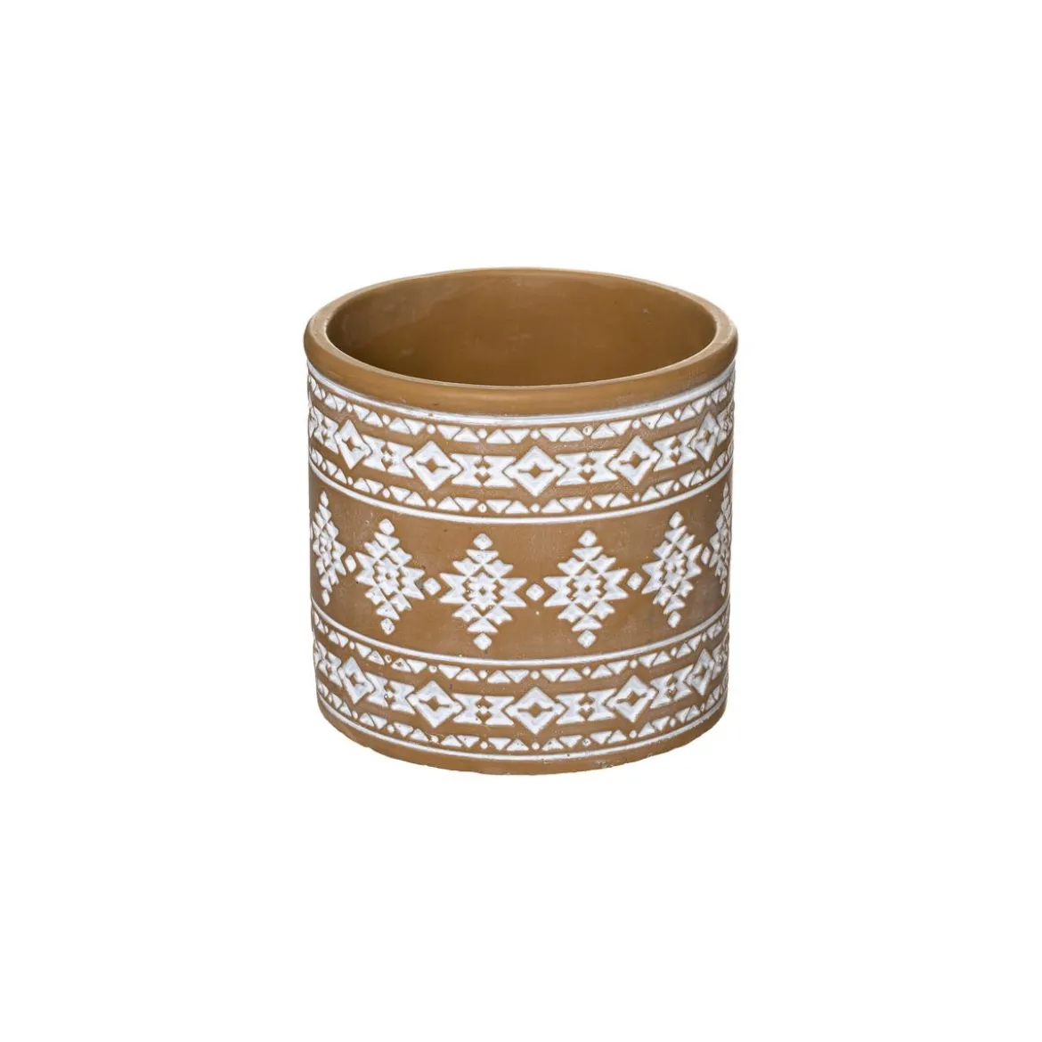 POT CIMENT HACIENDA TERRACOTTA OU BLEU D11 X10CM