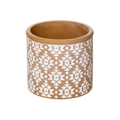 POT CIMENT HACIENDA TERRACOTTA OU BLEU D11 X10CM