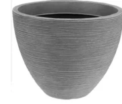 POT DE FLEUR EFFET LIGNE D.40X31CM SABLE