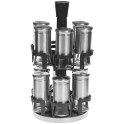 POT EPICE X12 PIECES INOX ET ROTATIF