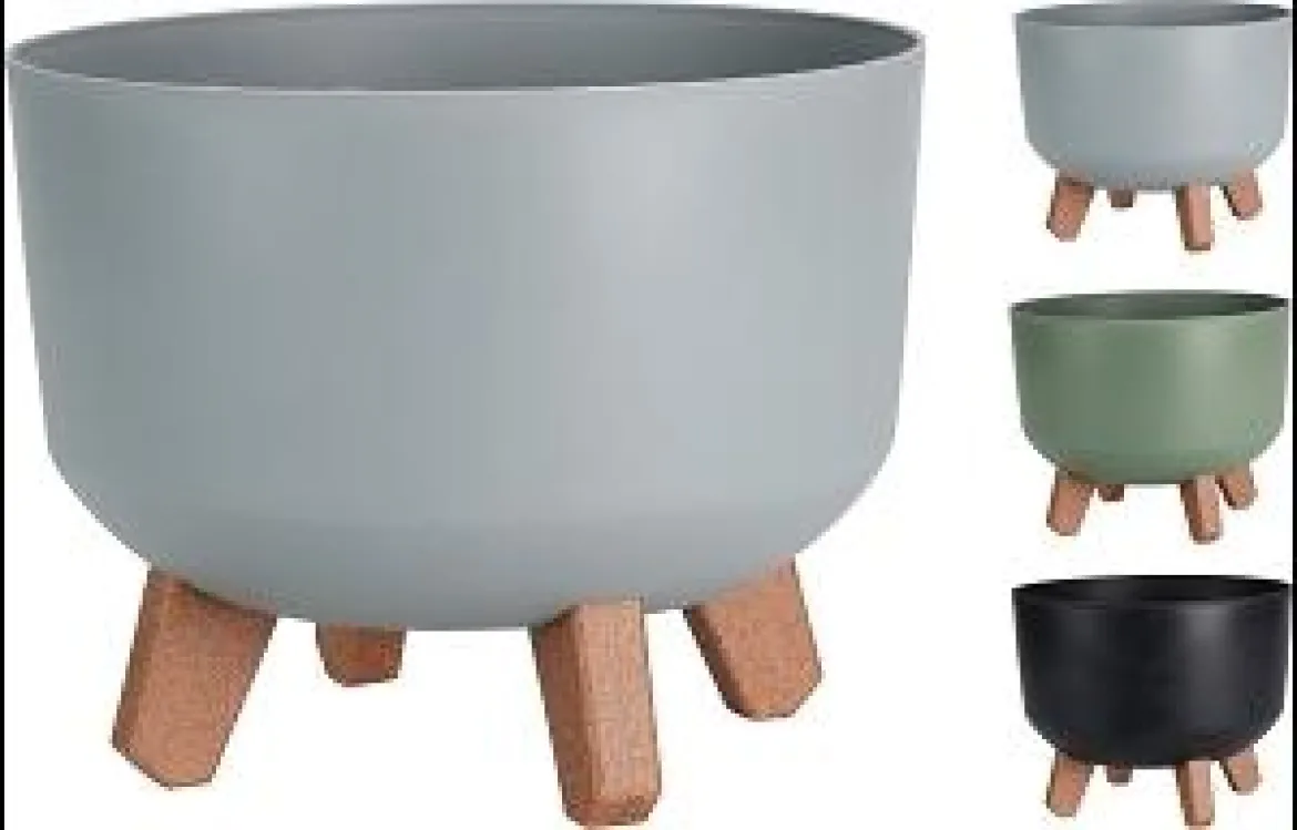POT FLEUR GRACIA SUR PIEDS 23.8X18.7CM